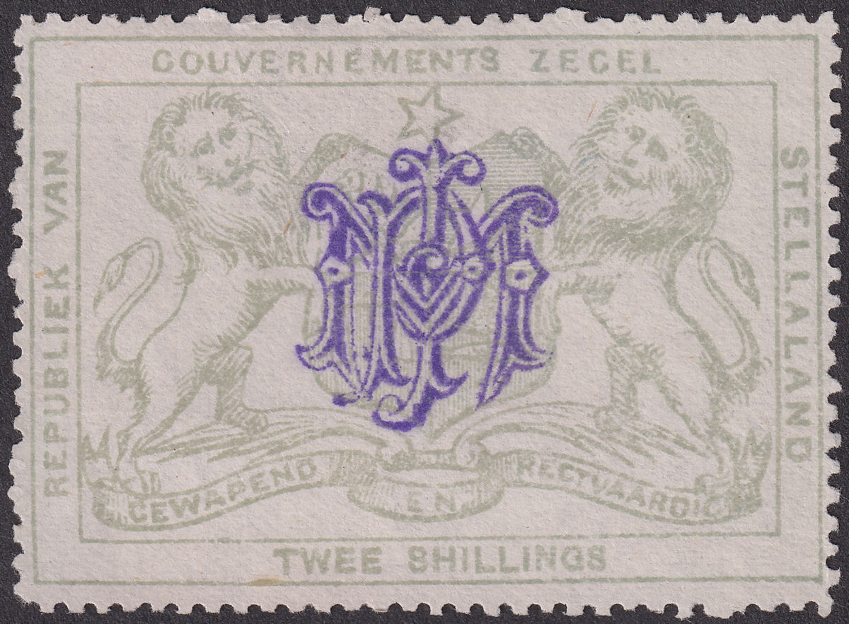 Bechuanaland Stellaland 1886 QV Revenue 2sh Slate-Grey JPM Monogram Unused BF13