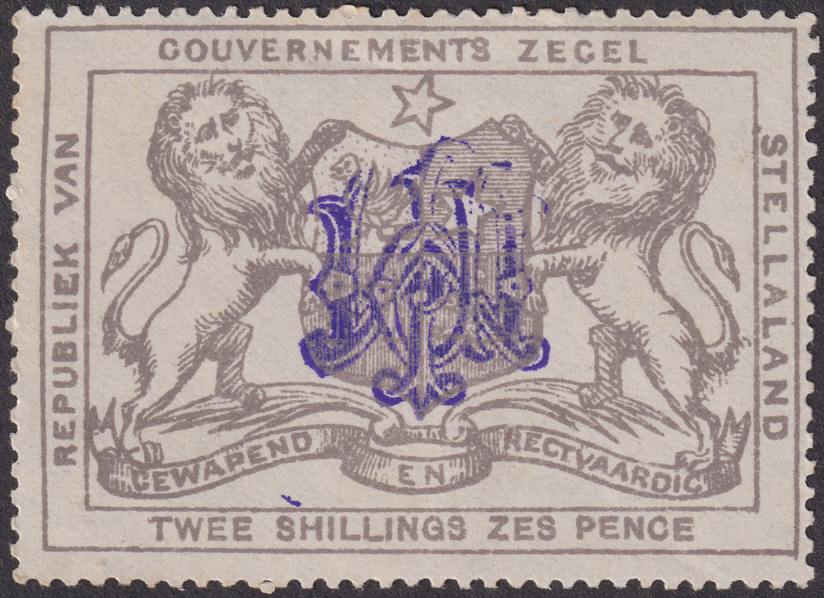 Bechuanaland Stellaland 1886 QV Revenue 2sh6d JPM Monogram Inverted Mint BF14a