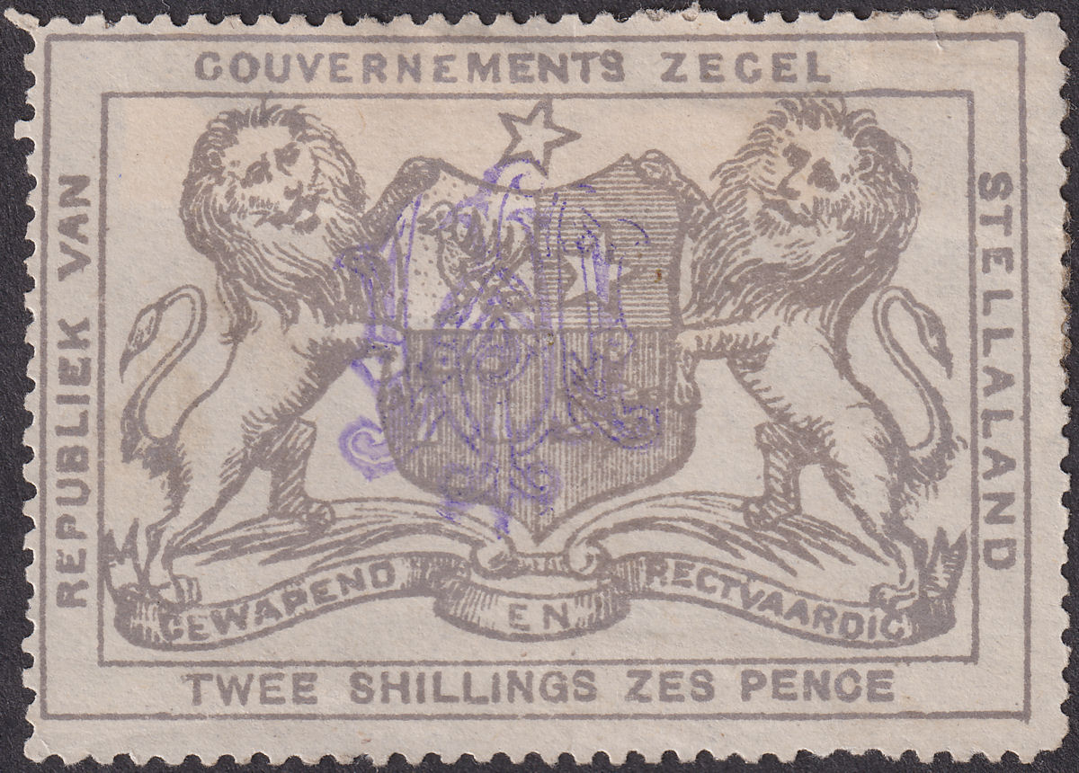 Bechuanaland Stellaland 1886 QV Revenue 2sh6d JPM Monogram Inverted Mint BF14a