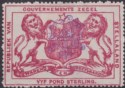 Bechuanaland Stellaland 1886 QV Revenue £5 Claret JPM Monogram Invert Mint BF18a