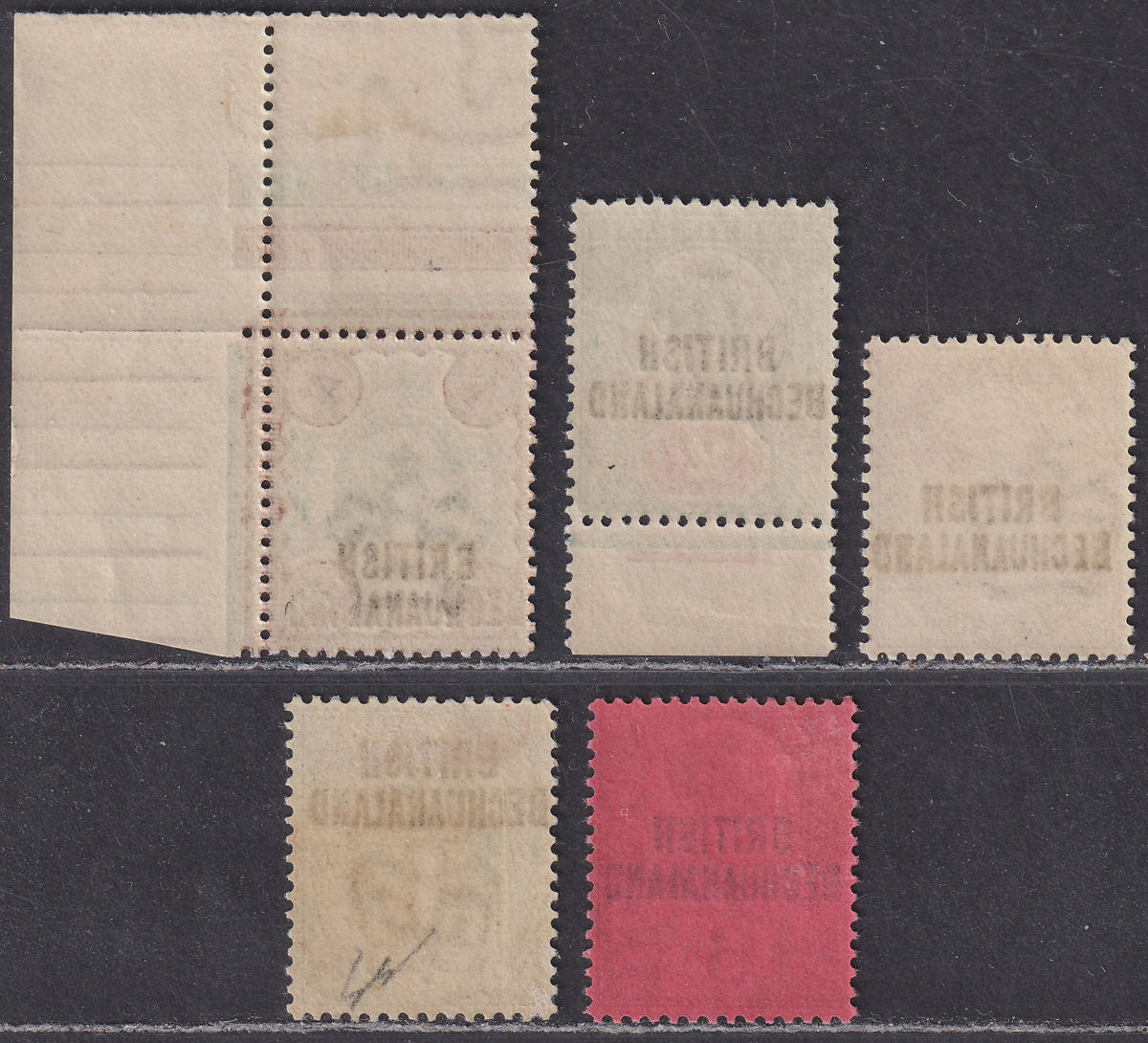 British Bechuanaland 1891 QV Overprint Set Mint SG33-37 cat £55