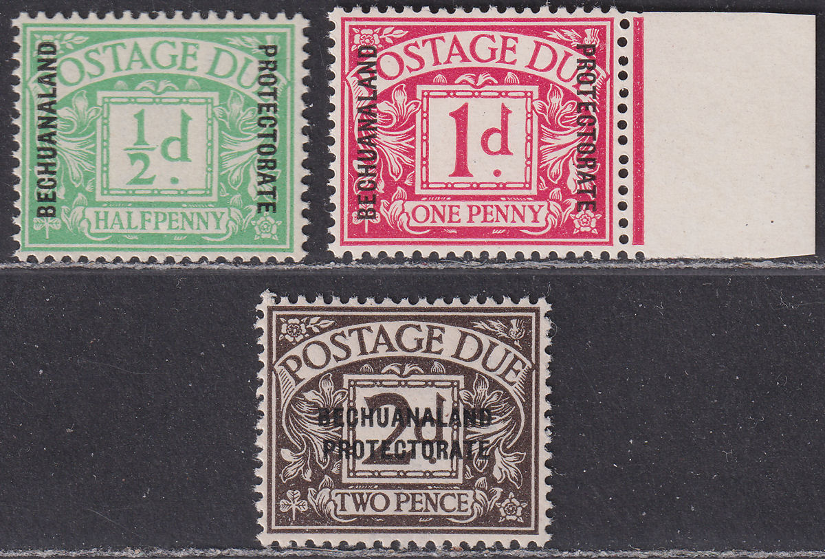 Bechuanaland Protectorate 1926 KGV Postage Due Overprint Set Mint SG D1-D3 c £50