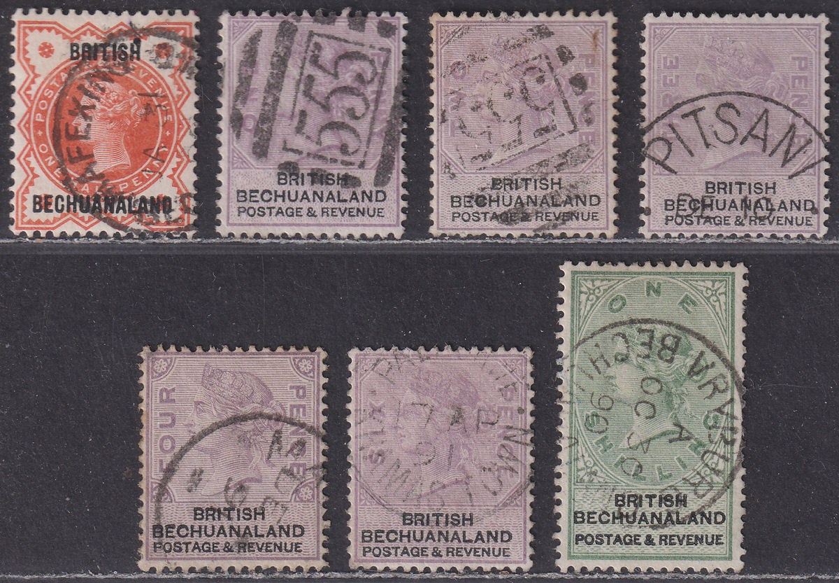 British Bechuanaland 1888 Queen Victoria Set to 1sh Used SG10-15