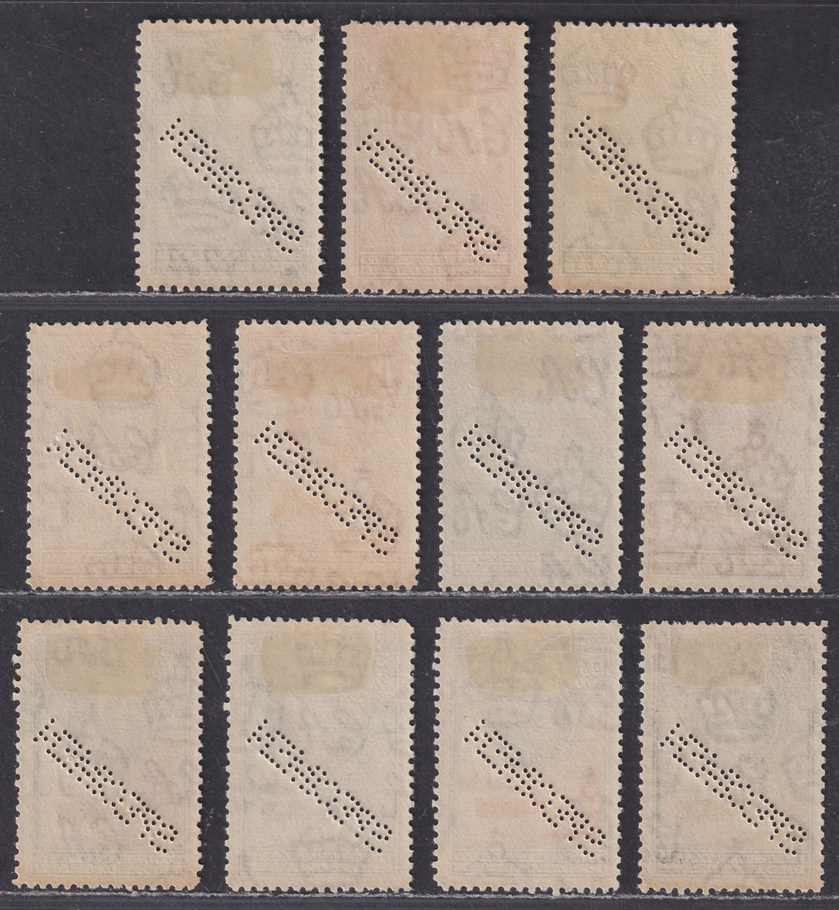 Bechuanaland Protectorate 1938 KGVI SPECIMEN Perf Set Mint SG118s-128s cat £375