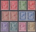 Click for more photos and details Bechuanaland Protectorate 1912-24 KGV Overprint Selection to 1sh Mint