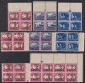 Click for more photos and details Bechuanaland Protectorate 1945 Victory Overprint Block Sets Mint inc Barbed Wire
