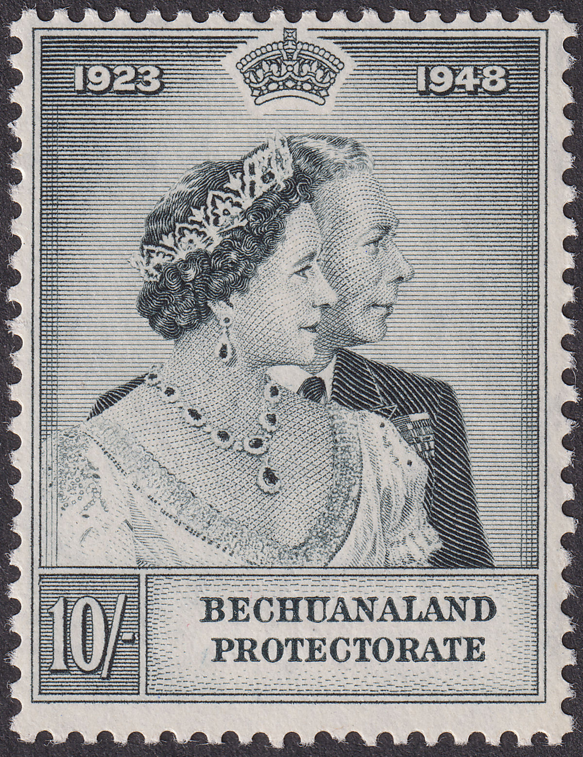 Bechuanaland Protectorate 1948 KGVI Royal Silver Wedding 10sh Mint SG137 cat £45