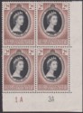 Click for more photos and details Bechuanaland Protectorate 1953 QEII Coronation 2d Block 4 Mint Plate 1A 3A SG142