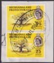 Click for more photos and details Bechuanaland Protectorate 1961 QEII 25c x2 Fiscally Used Piece SG177 High Court