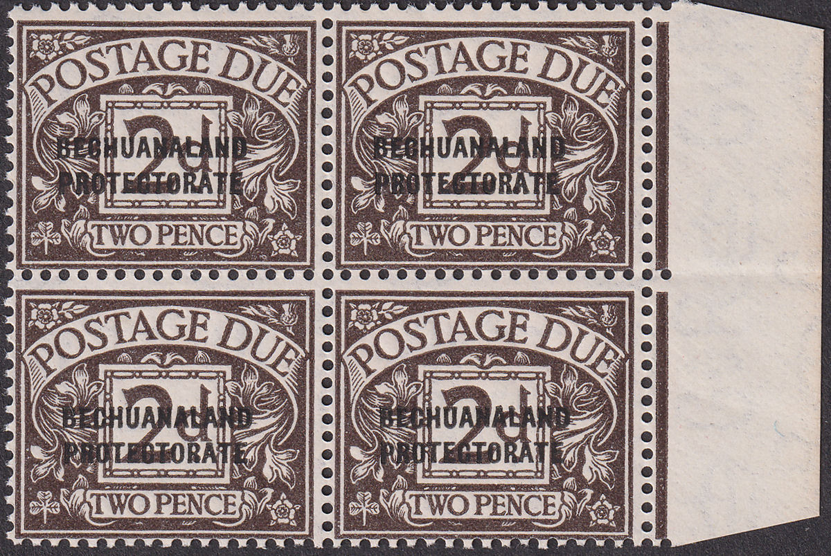 Bechuanaland Protectorate 1926 KGV Postage Due 2d Block of 4 Mint SG D3 cat £72