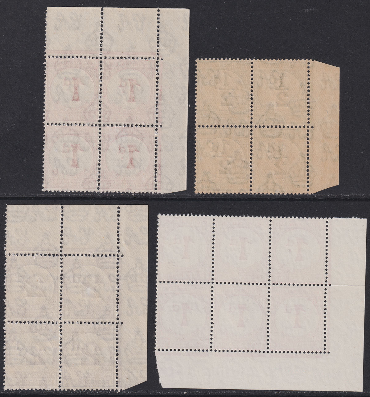 Bechuanaland Protectorate 1932 Postage Due Block Set Mint SG D4-D6 c£80 ordinary