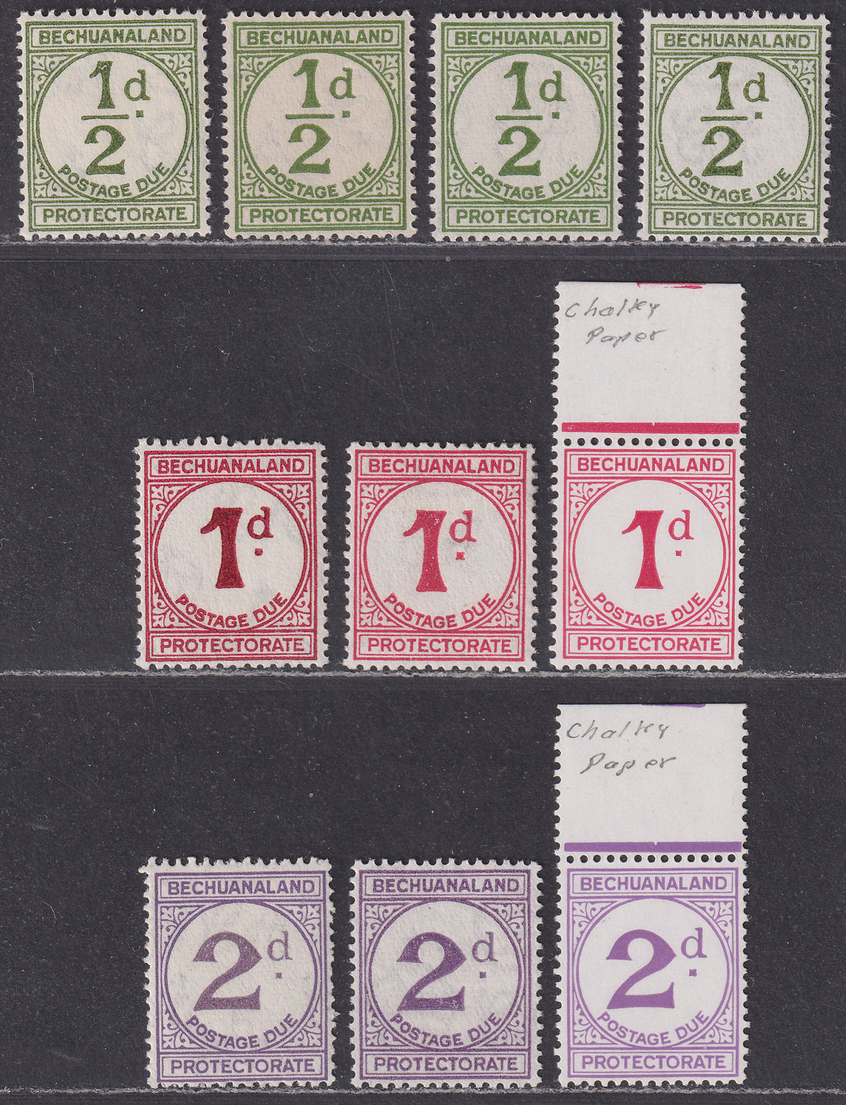 Bechuanaland Protectorate 1932 Postage Due Set Mint SG D4-D6 cat £20+
