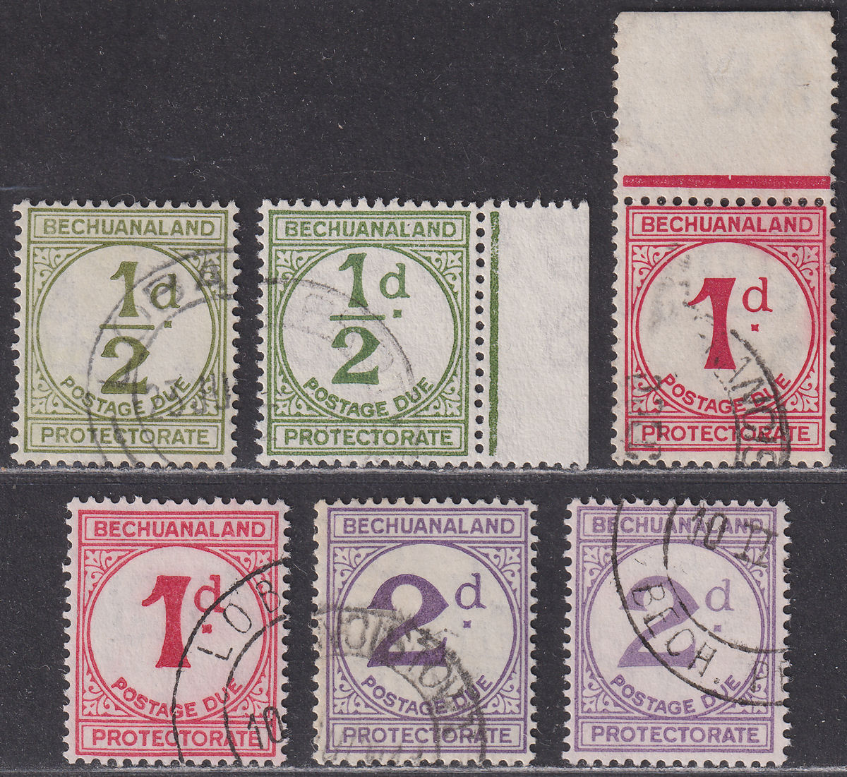 Bechuanaland Protectorate 1932 Postage Due Set Used SG D4-D6 cat £75++ ordinary