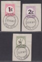 Click for more photos and details Bechuanaland Protectorate 1961 QEII Postage Due Surch Set Used SG D7a-D9 LOBATSI