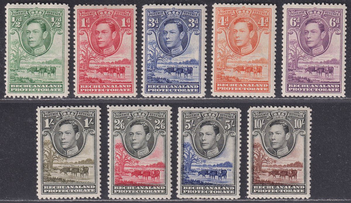 Bechuanaland Protectorate 1938 KGVI Baobab Tree Part Set to 10sh Mint