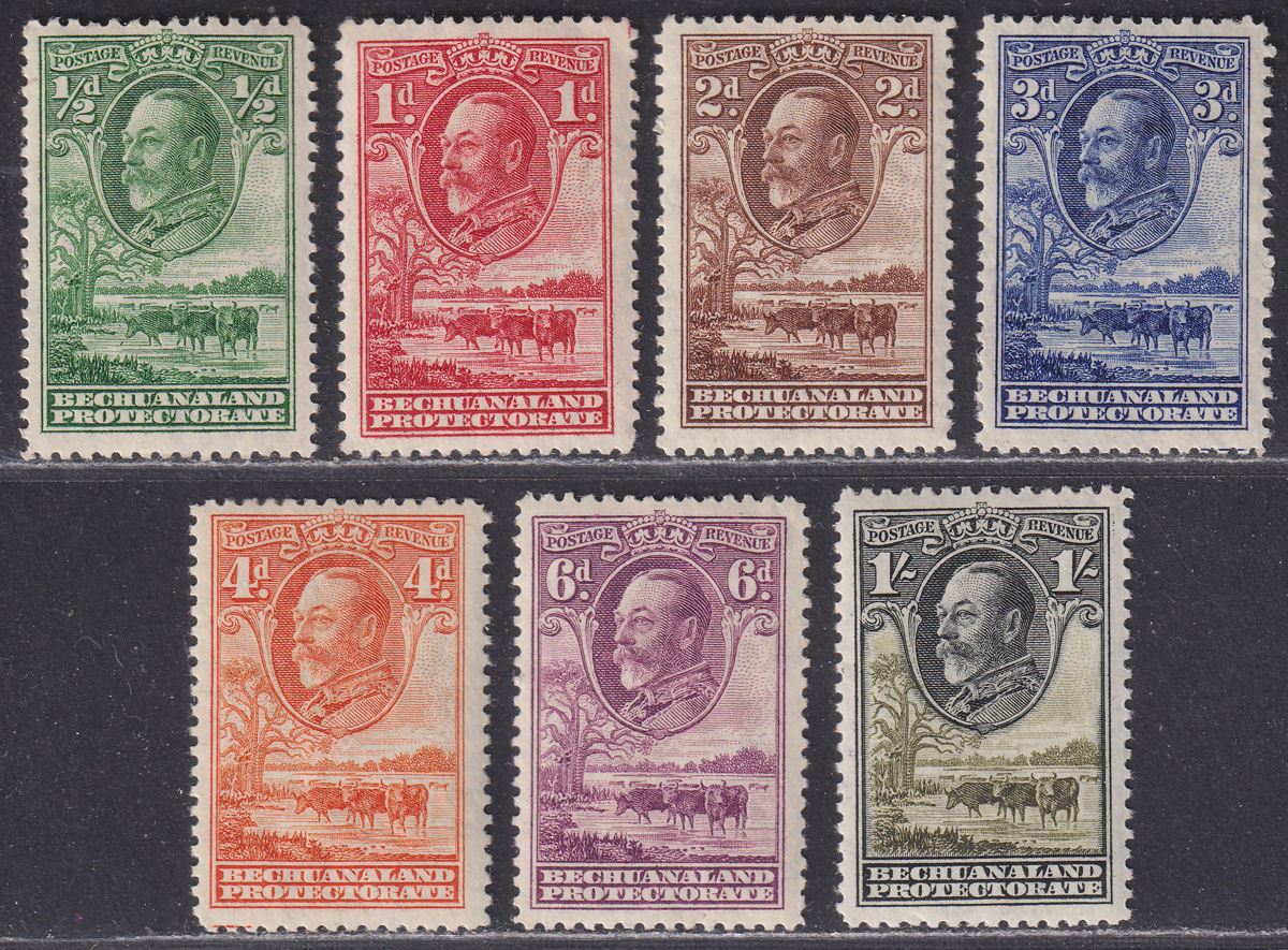 Bechuanaland Protectorate 1932 KGV Baobab Tree Set to 1sh Mint SG99-105 cat £30