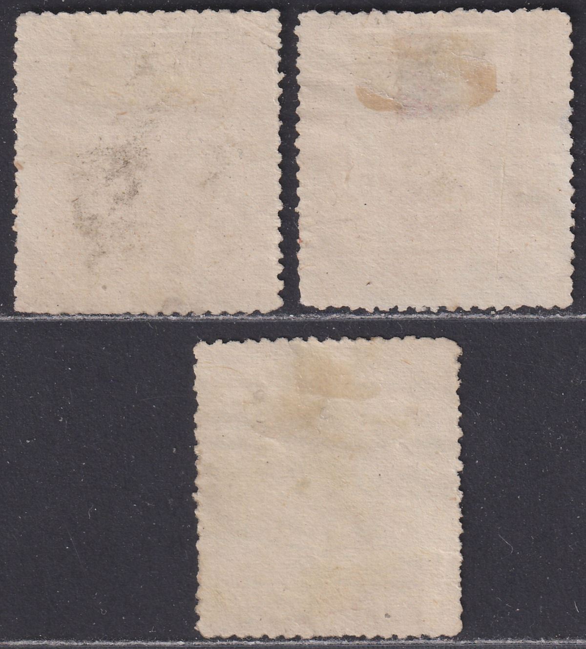 Stellaland 1884 QV 1d Red, 3d Orange + 4d in very odd Blue colour Unused SG1-3