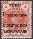 Bechuanaland Protectorate 1889 QV 4d Surcharge on ½d Vermilion Mint SG53 cat £50