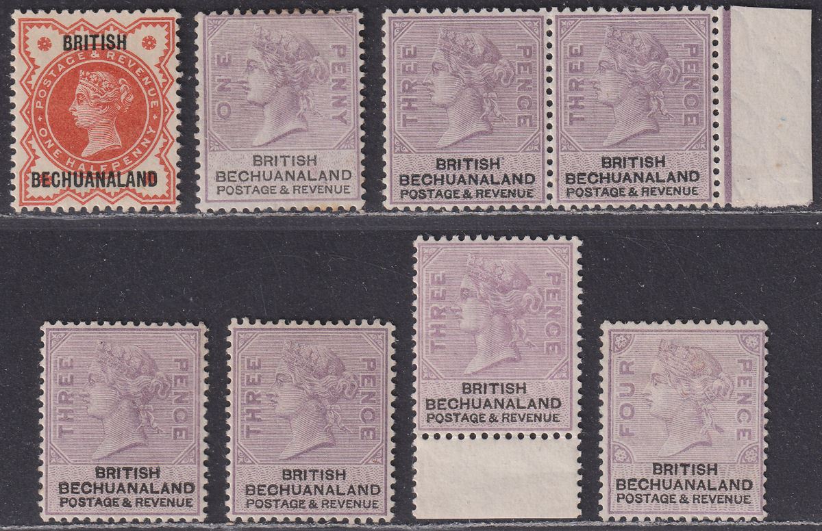 British Bechuanaland 1888 Queen Victoria Selection to 4d Mostly Mint