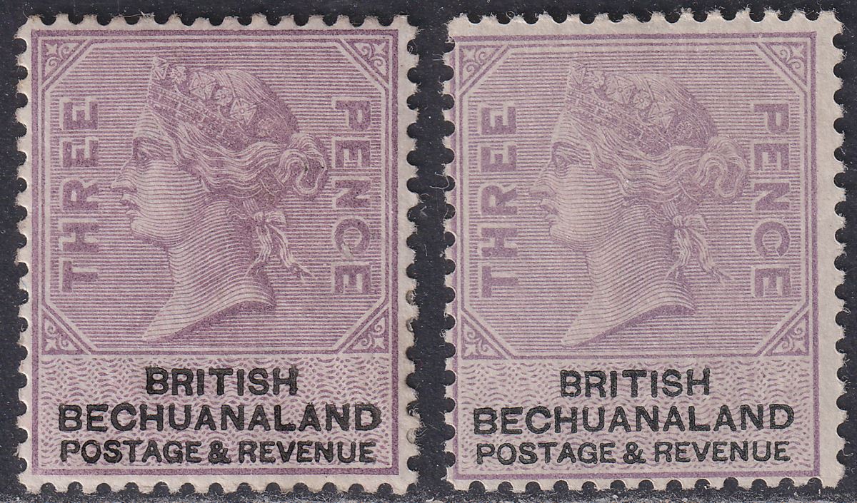 British Bechuanaland 1888 QV 3d Lilac and Black Shades Mint SG12 SG12a cat £99