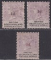 British Bechuanaland 1888 QV 1d on 1d, 2d on 2d Surcharges Mint SG22-23 cat £70 