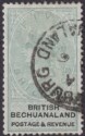 British Bechuanaland 1888 QV 5sh Green and Black Used SG18 cat £200