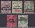 British Bechuanaland 1891 QV Overprint Set Used SG33-37 cat £42