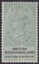 British Bechuanaland 1888 QV 10sh Green and Black Mint SG19 cat £275 blued paper