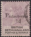 Bechuanaland Protectorate 1888 QV Overprint 1d on 1d Used SG41 with Broken t