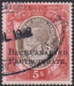 Bechuanaland Protectorate 1922 KGV 5sh Overprint South Africa Revenue Used BF33