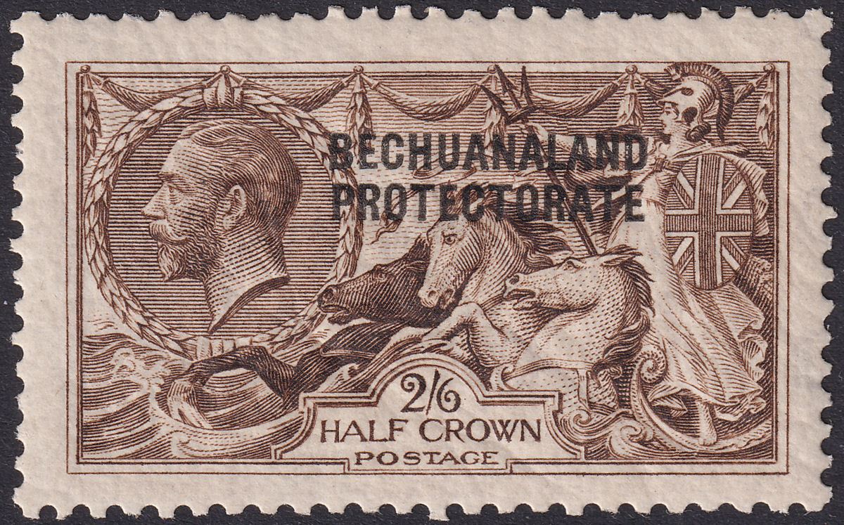 Bechuanaland Protectorate 1915 KGV Seahorse 2sh6d Brown Waterlow Mint SG83 c£140