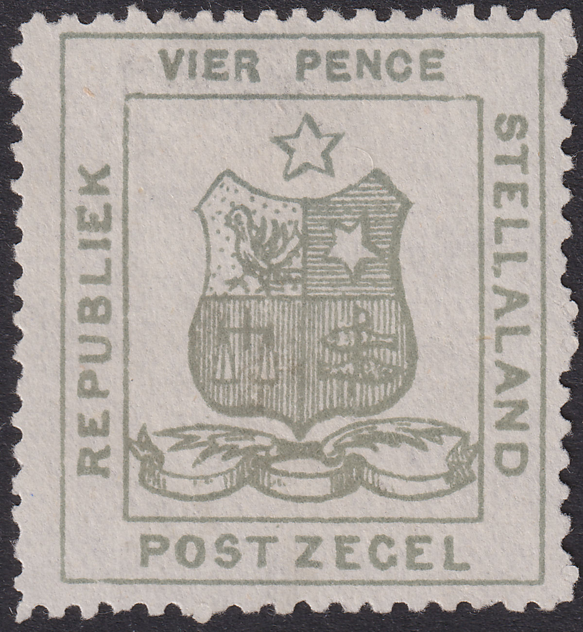 Bechuanaland Stellaland 1884 QV 4d Olive-Grey Unused SG3 no gum cat £40 as mint