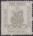 Bechuanaland Stellaland 1884 QV 4d Olive-Grey Unused SG3 no gum cat £40 as mint