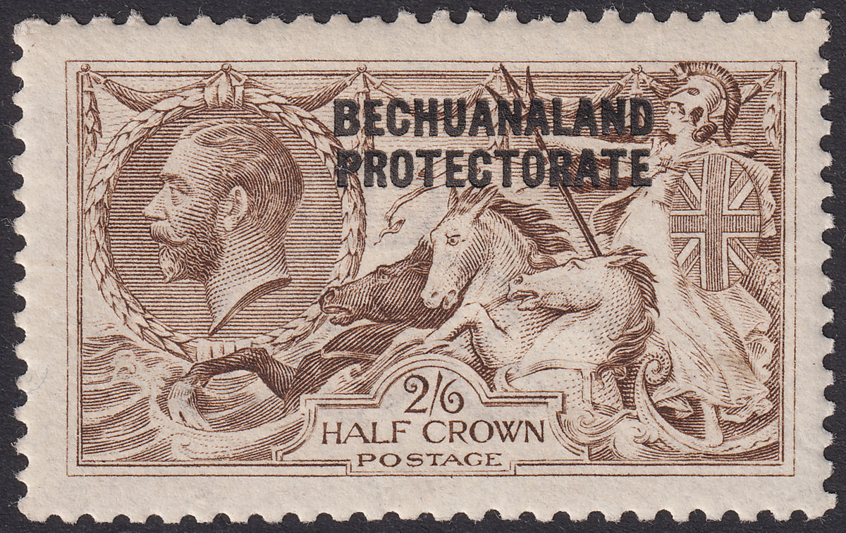Bechuanaland Protectorate 1916 KGV 2sh6d Seahorse Brwn De La Rue Mint SG85 c£130
