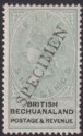 British Bechuanaland 1888 QV SPECIMEN Overprint 5sh Green and Black Mint SG18s