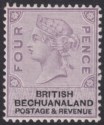 British Bechuanaland 1888 QV 4d Lilac and Black Mint SG13 cat £70