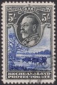 Bechuanaland Protectorate 1932 KGV 5sh Black and Ultramarine Used SG109 cat £140