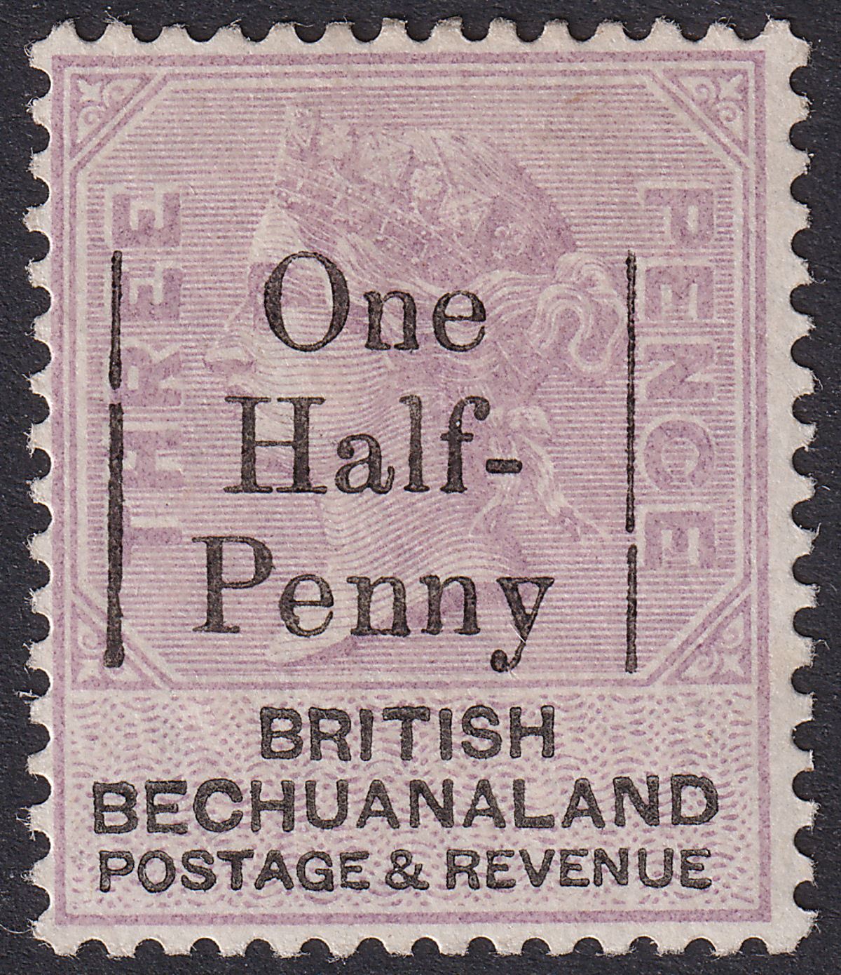 British Bechuanaland 1888 QV ½d Surch on 3d Pale R-Lilac + Black Mint SG29 c£275