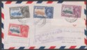 Click for more photos and details Bechuanaland 1936 KGV Silver Jubilee Set Used on Registered Cover H.O. MAFEKING