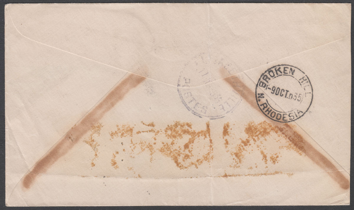Bechuanaland 1935 KGV Silver Jubilee Set Used on Cover PALAPYE ROAD - B. CONGO