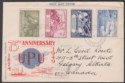 Click for more photos and details Bechuanaland 1949 KGVI 75th Anniv UPU Set Used on Deco Commem Regd FDC LOBATSI