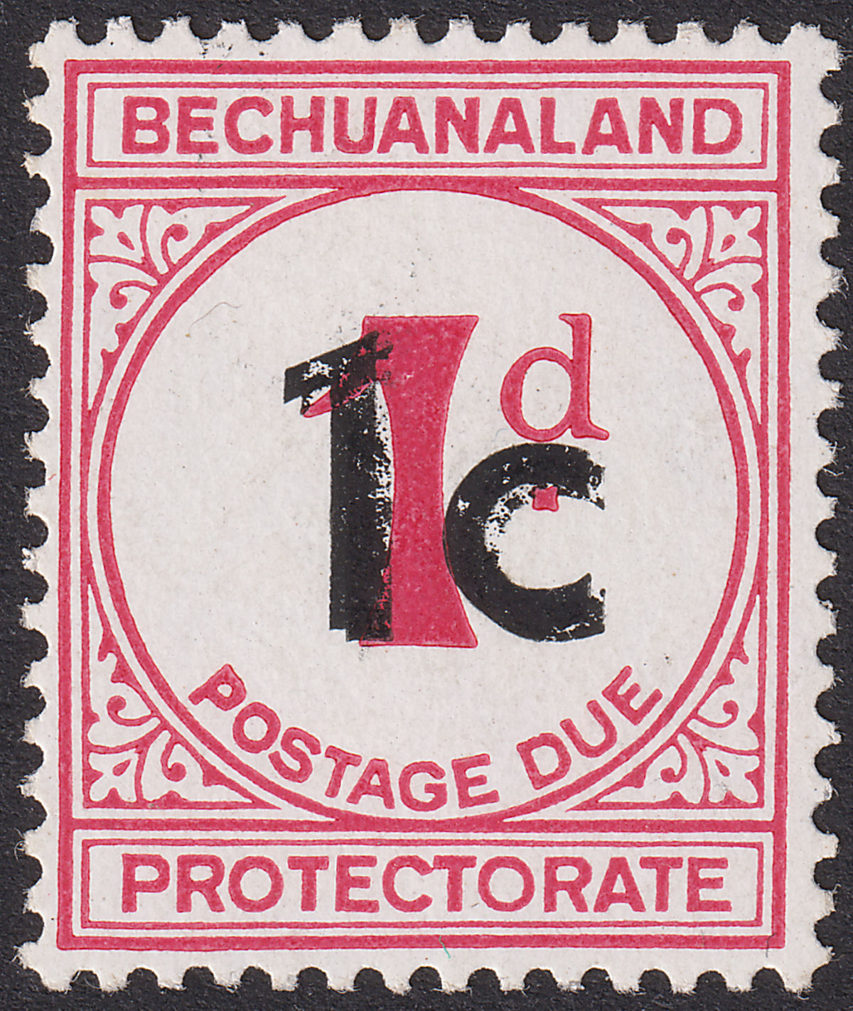 Bechuanaland Protectorate 1961 Postage Due 1c Surch Double 1d Mint SG D7ab c£375