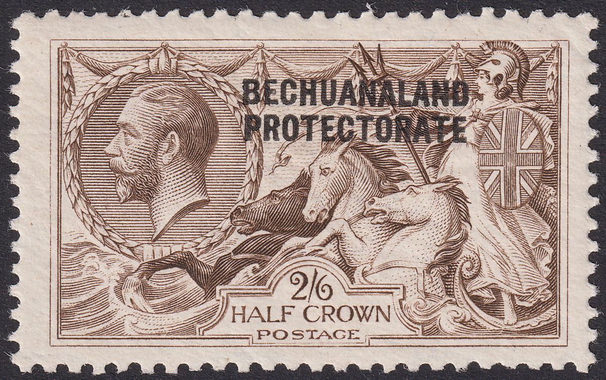Bechuanaland Protectorate 1923 KGV Seahorse 2sh6d Choc-Brown Bradbury Mint SG88