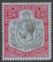Click for more photos and details Bermuda 1918 KGV 2sh6d Black and Red on Blue Mint SG52