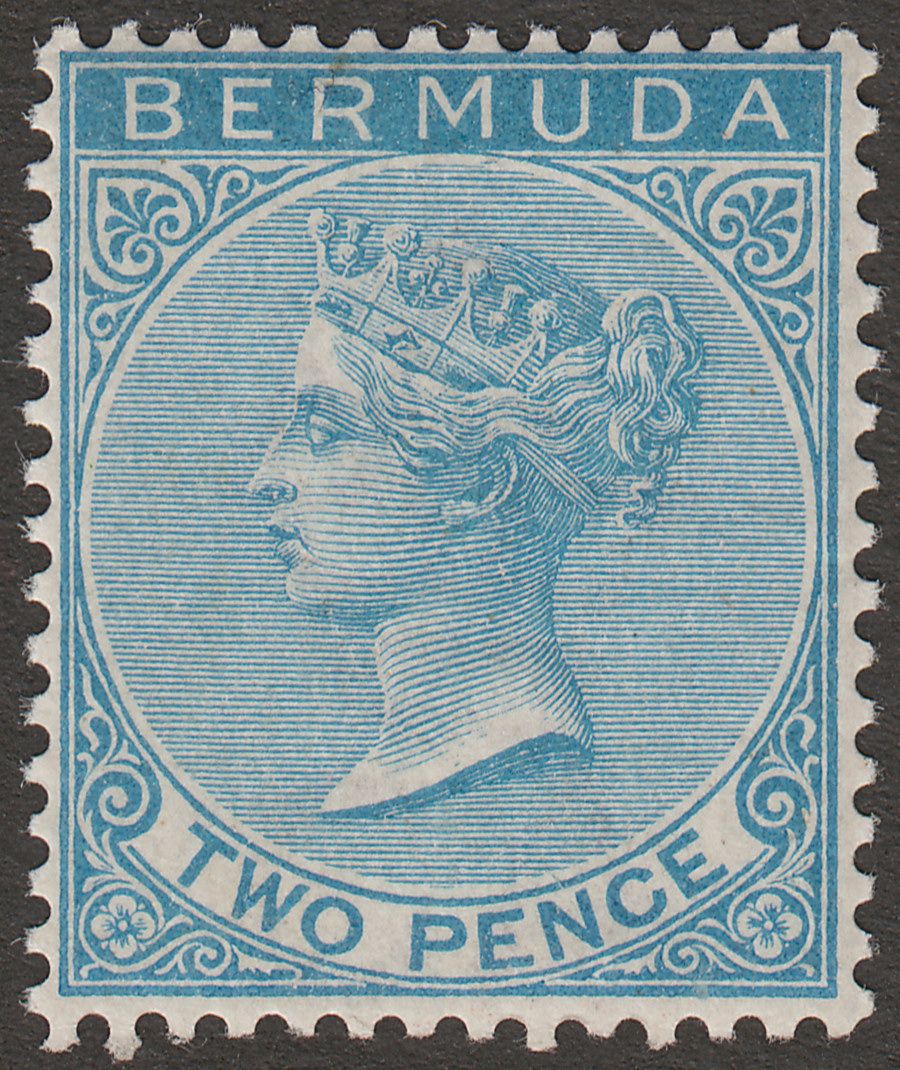 Bermuda 1886 QV 2d Blue Mint SG25