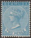 Bermuda 1886 QV 2d Blue Mint SG25