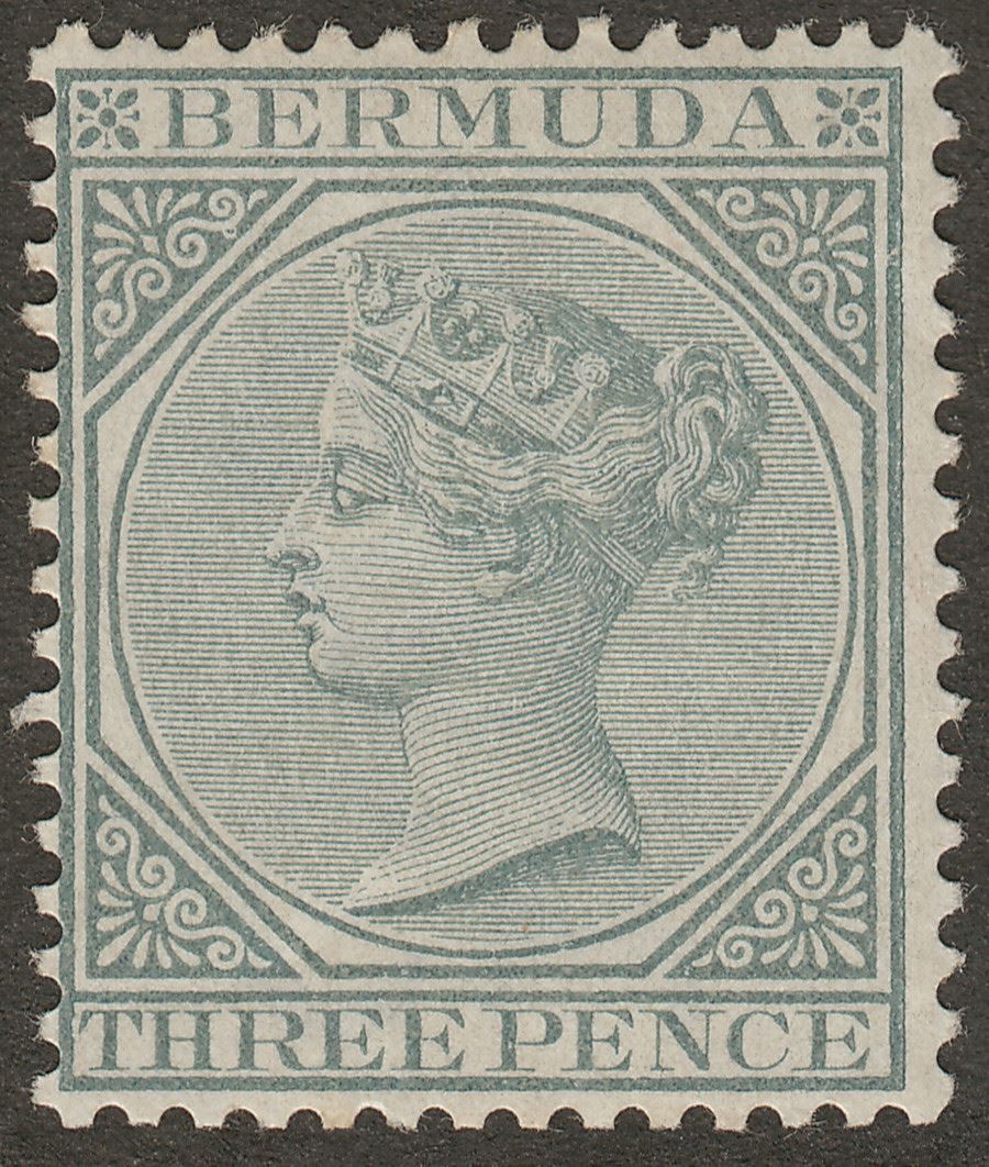 Bermuda 1886 QV 3d Grey Mint SG28