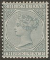 Click for more photos and details Bermuda 1886 QV 3d Grey Mint SG28