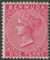 Bermuda 1886 QV 1d Carmine-Rose Mint SG24