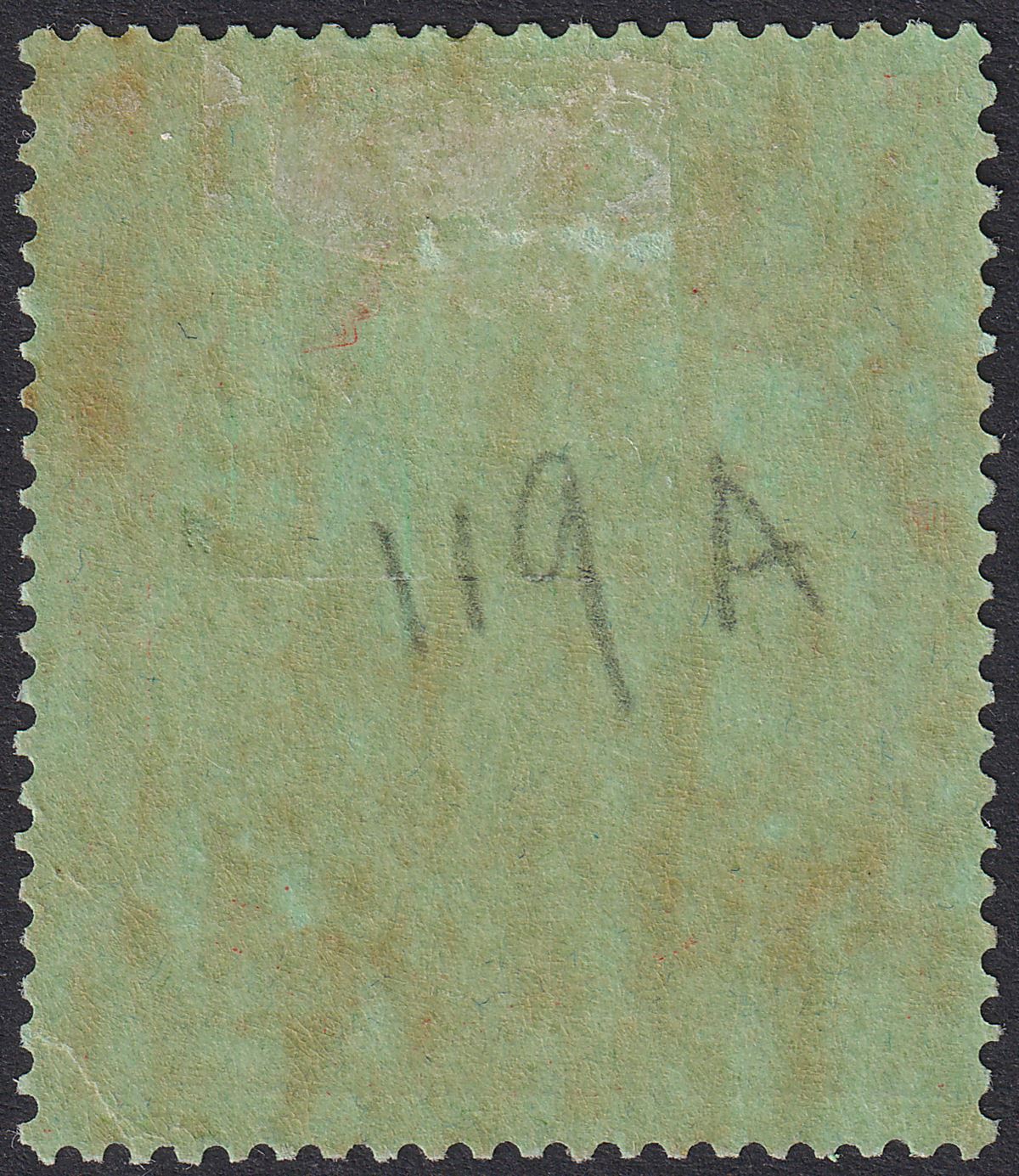 Bermuda 1939 KGVI 10sh Bluish Green + Deep Red on Green p14 Mint SG119a cat £200